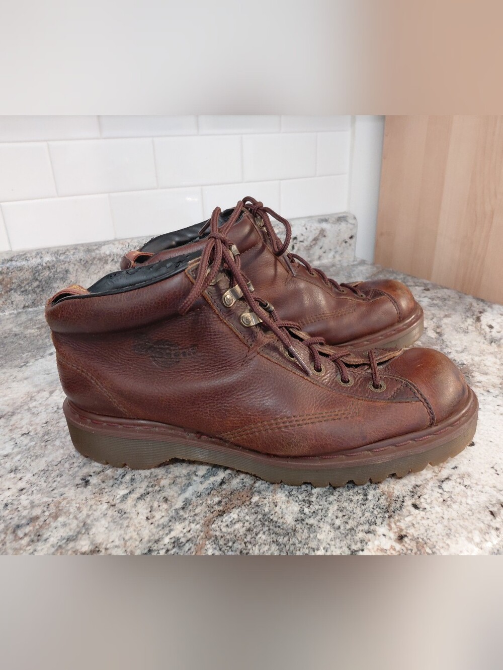 Dr. Martens Y2K Grizzly Brown Leather Boots Made In England